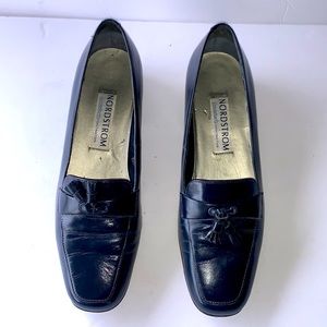 Nordstrom Navy leather loafers